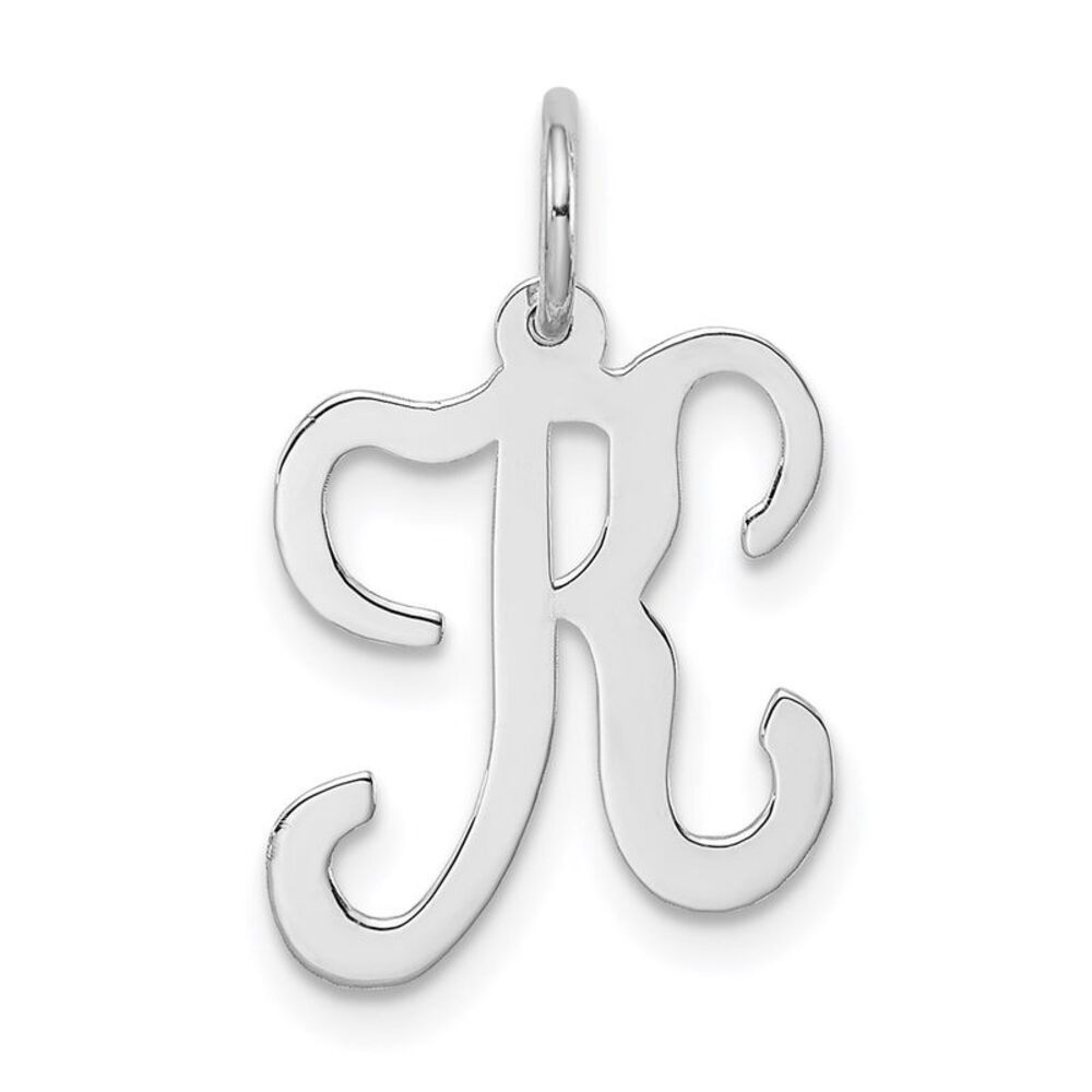 Sterling Silver, Sophia Collection, Small Script Initial K Pendant